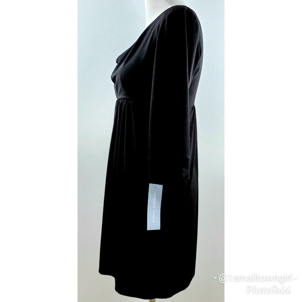 London Times knit cowl neck empire dress 6 NWT - Picture 4 of 8